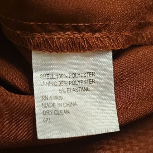 Preston & York Brown and White Long Sleeve Sheath Dress - Picture 14 of 15